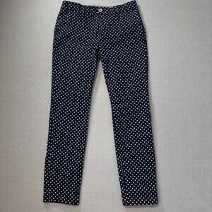 Tommy Hilfiger Navy Blue Polka Dot Pants‎ Size 4 Classic Timeless Statement